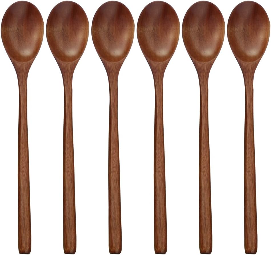 6-Piece Wooden Soup Spoon Set