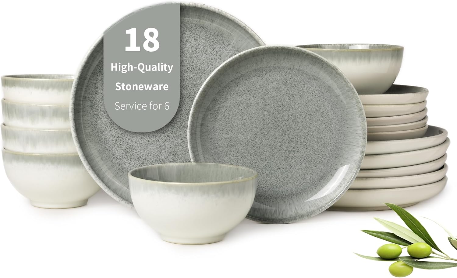 12-Piece Stoneware Dinnerware Set