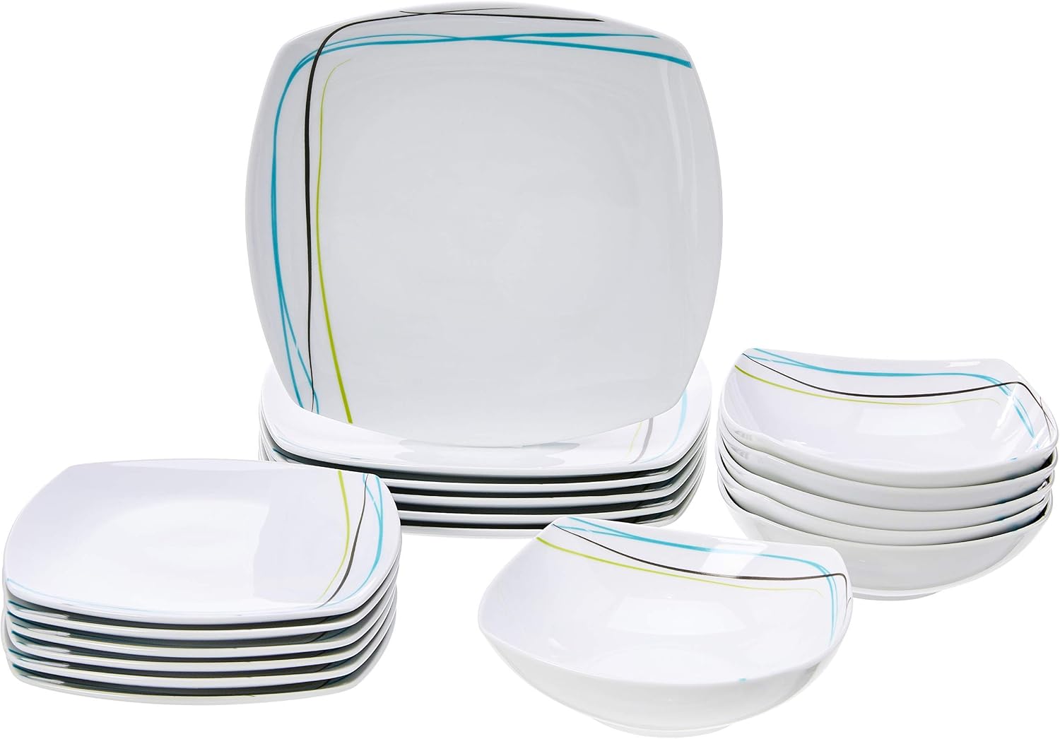 18-Piece Square Dinnerware Set