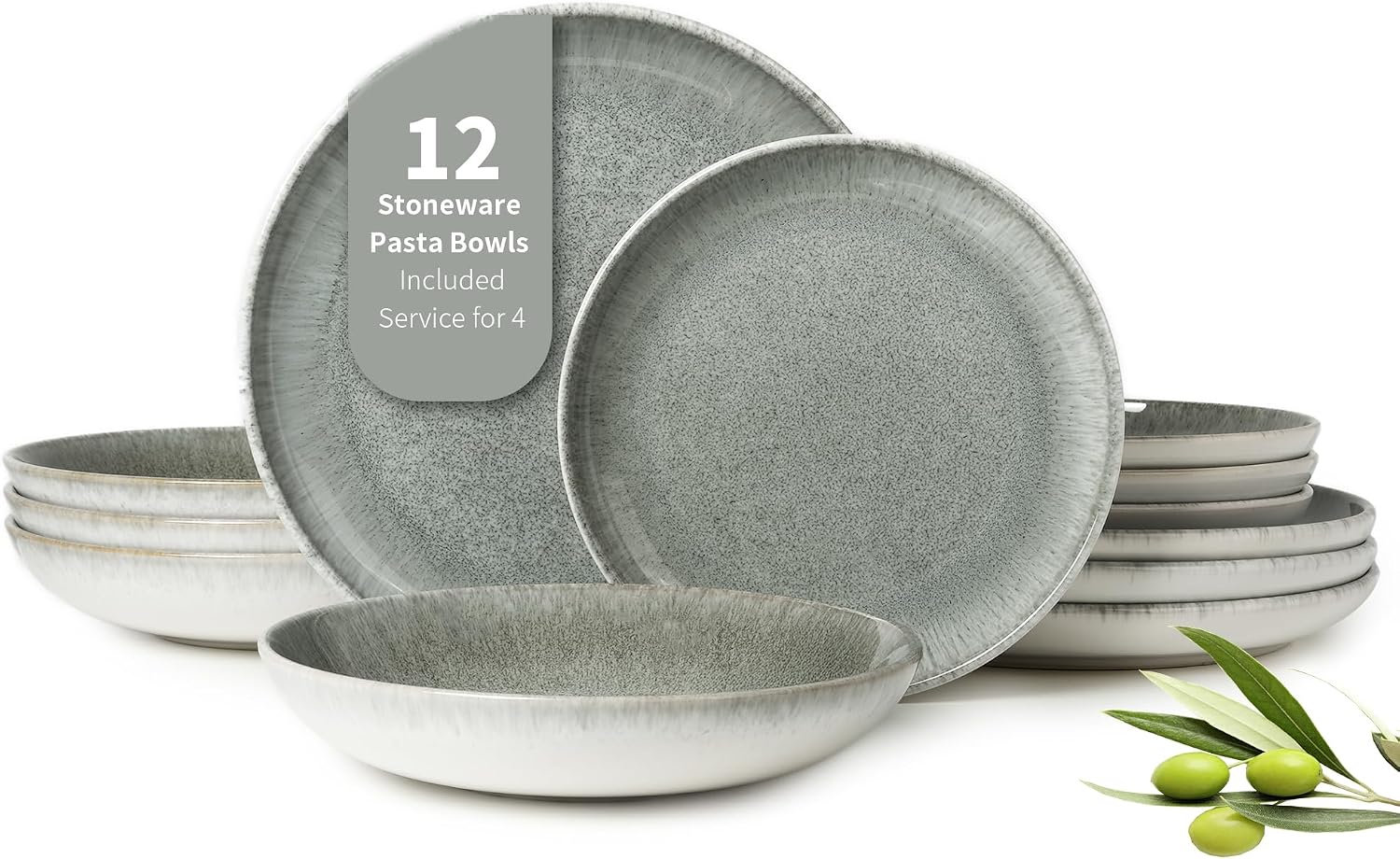 12-Piece Stoneware Dinnerware Set