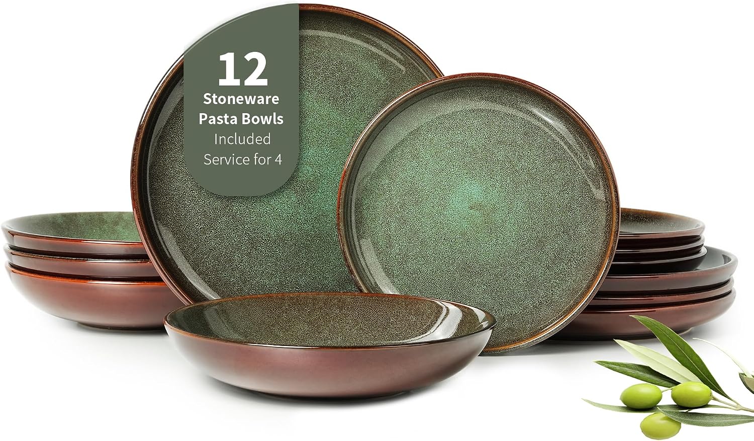 12-Piece Stoneware Dinnerware Set