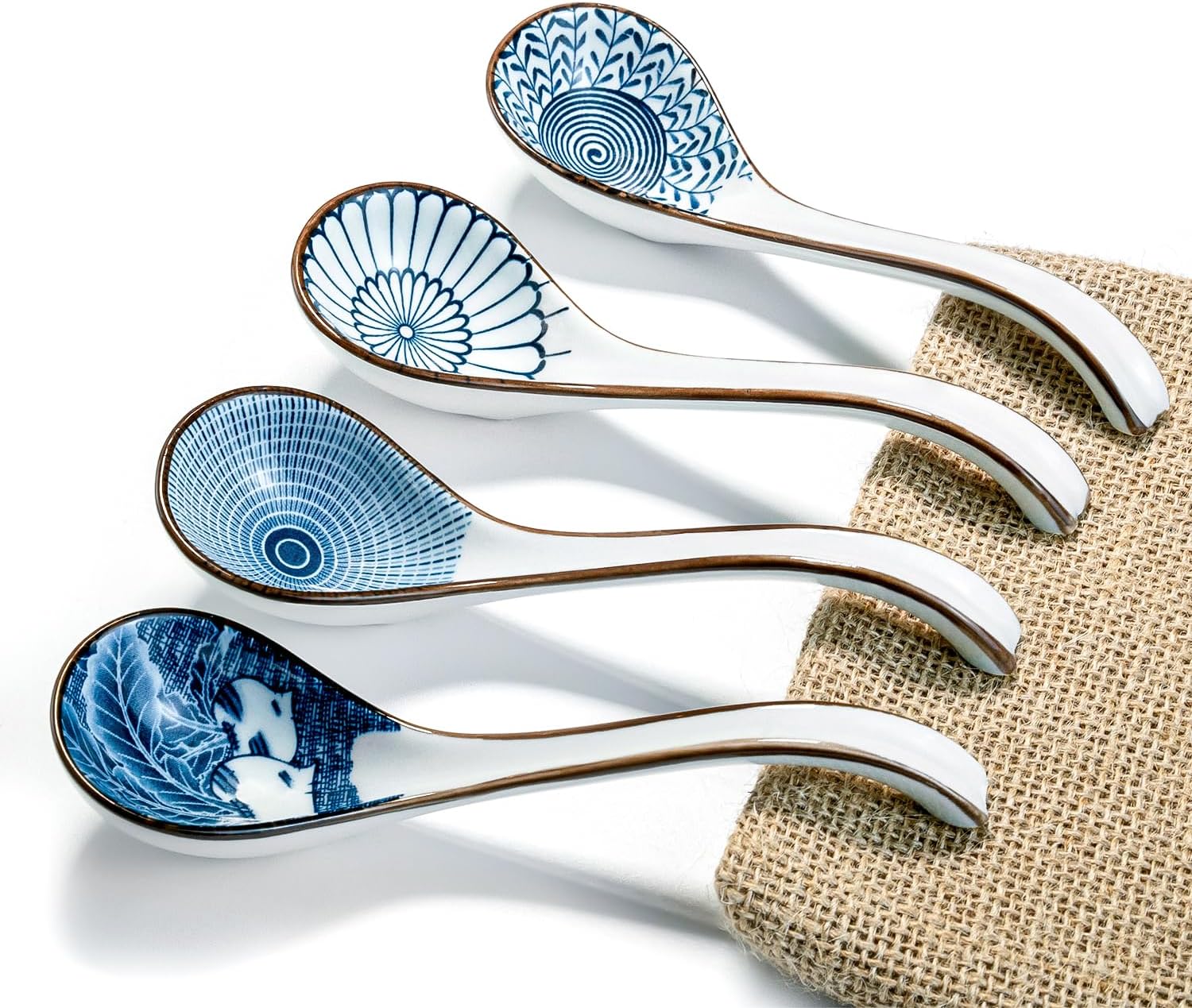 Asian Ceramic Soup Spoon