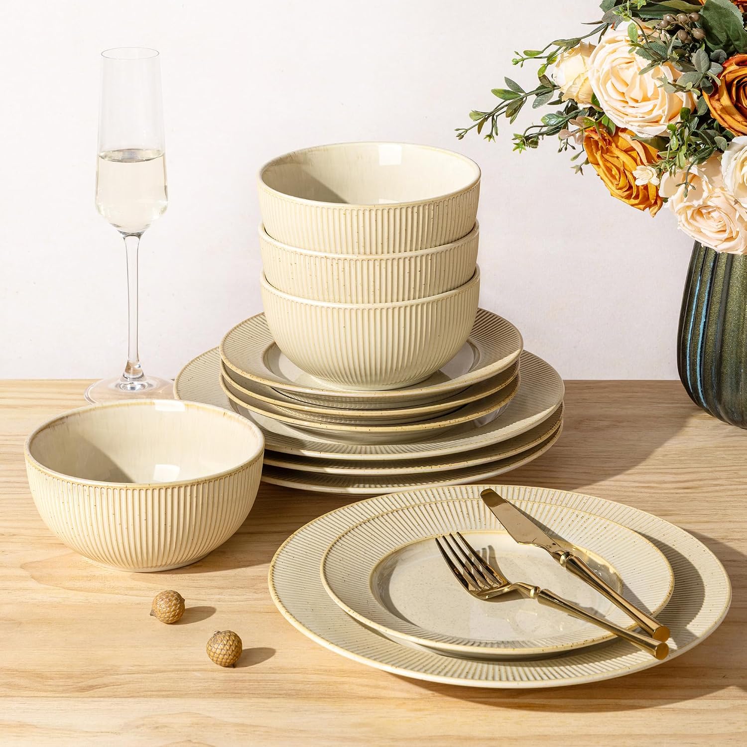 12-Piece Ceramic Dinnerware Set