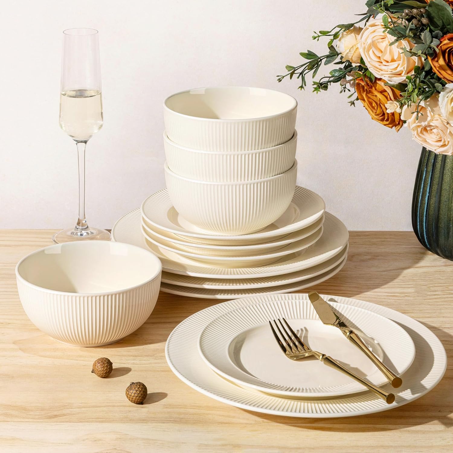 12-Piece Ceramic Dinnerware Set