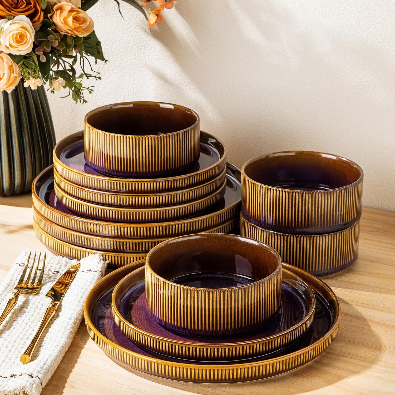 12-Piece Ceramic Dinnerware Set