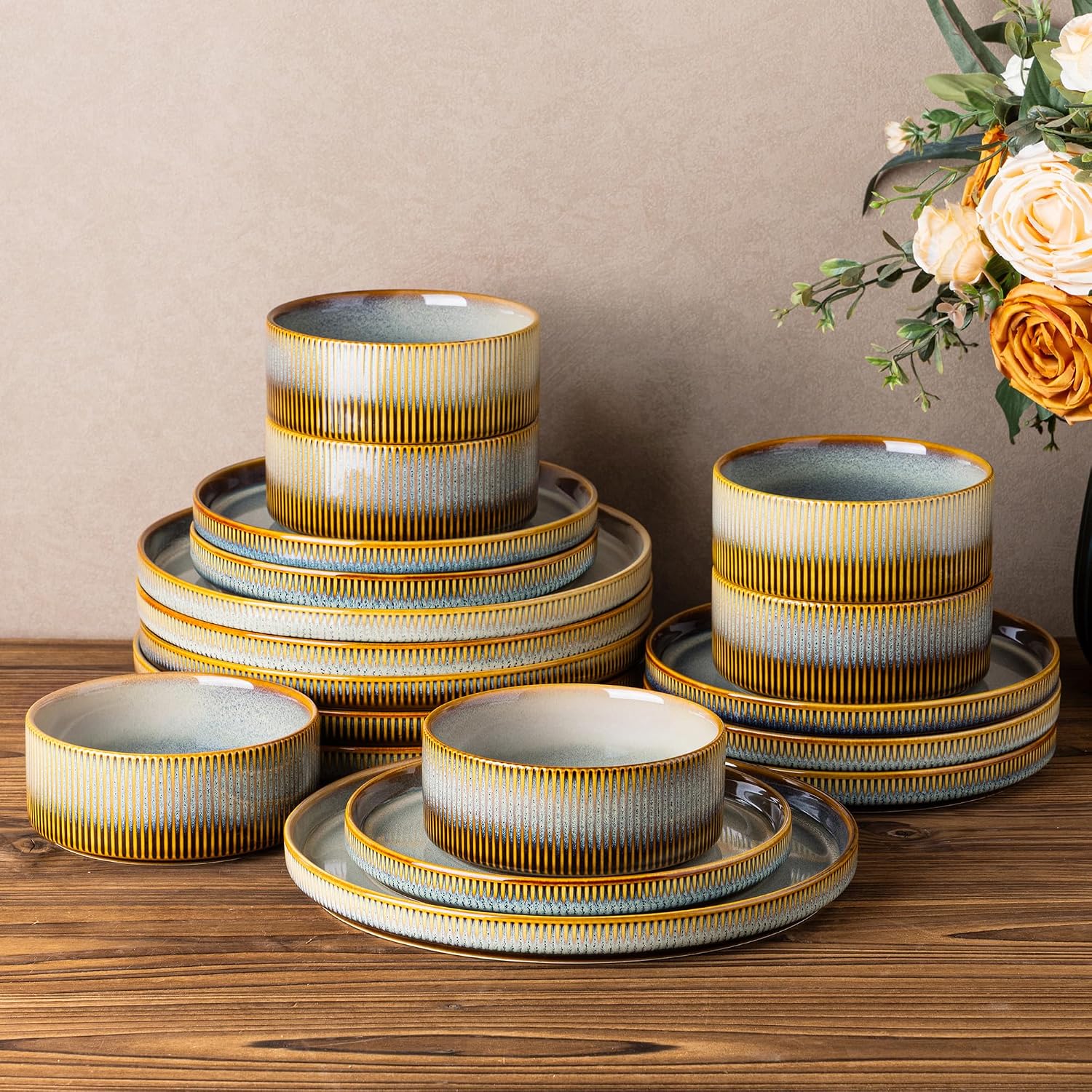 12-Piece Ceramic Dinnerware Set